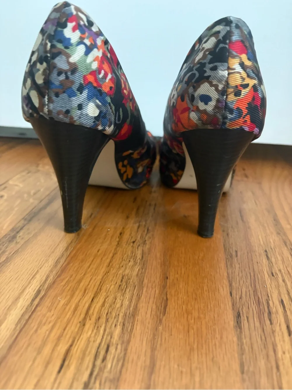 **3 for $20!!** Madden Girl Floral Peep-toe Heels 9.5